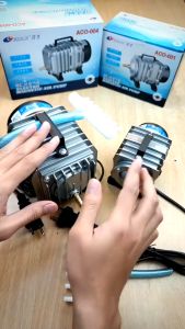 Pompa Aerator Kolam RISSEE ACO 004 Akuarium Pompa Blower udara gelembung air mesin aerator electromagnetic air compressor pompa oksigen