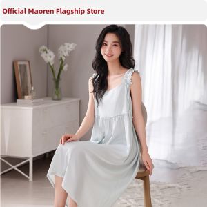 MiiOW | Ice Silk New Summer Chest Pad Mid-long Style Dress