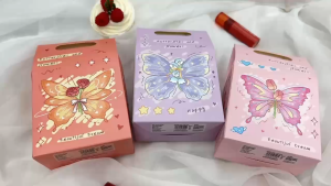 กล่องของขวัญ สีหวาน สุดคิ้วท์ ลายผีเสื้อ ใส่ของขวัญ เครื่องสำอาง กิ๊พเซ็ต พร้อมส่ง