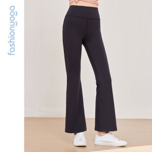 กางเกงขายาวทรงหลวมเอวสูงสำหรับโยคะและออกกำลังกาย กางเกงขายาวทรงหลวมสำหรับผู้หญิง ทรงขากระบอก กางเกงขายาวสำหรับเดินทางแบบลำลอง