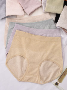 Seamless Modal Colored Mesh Underwear for Women High Waist Plus Size Chubby Girl Sheath Style Seamless One Piece Briefs Head