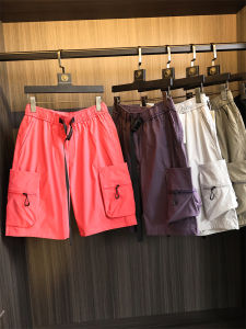 Dopamine Color Mountain Lightweight Mens Outdoor Sports Shorts Quick Dry Breathable Casual Shorts Fashionable Urban Style Five-Quarter Length