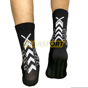 Kaos Kaki Anti Slip Fox Pendek Kaoskaki Olahraga Sebetis Futsal Sepakbola Running Motif Hitam Putih