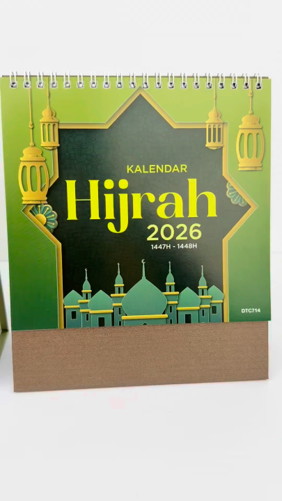 Year 2026 Kalendar Hijrah Table Calendar Desktop Flip Calendar Islamic Kalendar Islam Cuti Raya Waktu Solat Malaysia Holiday