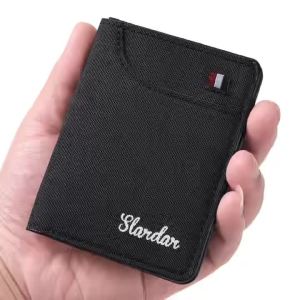 Japanese wallet vertical canvas small wallet for male college students simple and thin mini compact wallet trendy denim brand