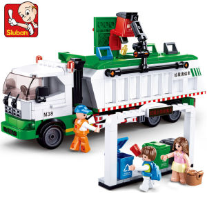 432PCS City Garbage Truck Building Blocks Set - Educational Sanitation Transport Bricks Toy for Kids Christmas Gift