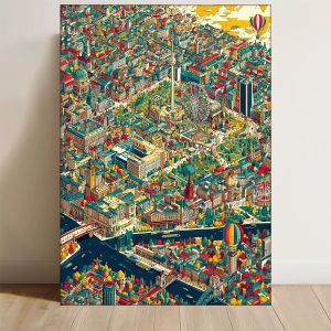 500/1000/1200/2000PCS Puzzles for Adults Manga Style Berlin MapJigsaw Puzzles Brain Games Gifts Home Decor Stress Relief