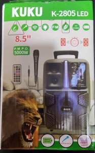 KUKU K-2805 LED BUILT -IN 8.5 inch speaker Portable Bluetooth party speaker with Microphone