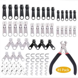 85pcs Metal Fix A Zipper Zip Slider Rescue Instant Repair Replacement Kit Widely Applications