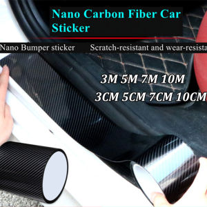 Anti Scratch Car Door Sill Protector Sticker Nano Carbon Fiber DIY Paste Protector Strip Auto Side Mirror Protection Tape Film