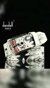 Pu Leather Skull Belt Skeleton Pattern Belt Personalized Vintage Skull Skeleton Pattern Belt