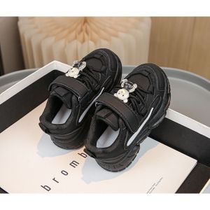 Childrens Spring and Autumn New Boys Retro Sports Daddy Shoes Solid Soft Sole Girls Comfortable Casual Running Shoes Versatile