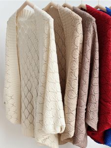 Cut Out Cardigan Shawl Bucket Spring and Summer New Cloak Knitting Outerwear Female Loose K-style Fall and Winter with Cheongsam