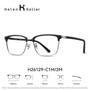 HELEN KELLER | Celebrity Style Business Eyebrow Half Frame Eyeglasses