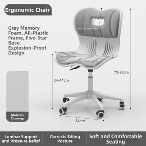 FWTDF | Ergonomic Comfortable Long Sitting Rotatable Adjustable Chair