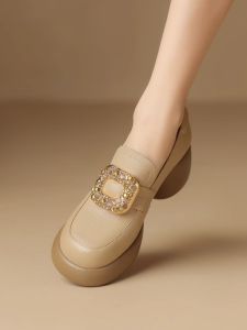 British Style Platform Leather Shoes: 2024 New Arrival Spring Women's Fashion