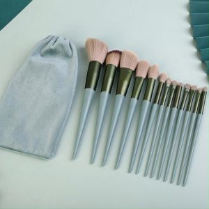13PCS Brushes For Make Up Face With Bag Multi Use Makeup Brushes Complete Original Travel Blending Makeup Brush Kit Long Pro Set For Eye Shadow Foundation Concealer Powder Brush Professional Beauty Tool High Quality Gift