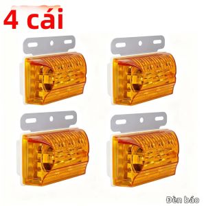 4 Đèn LED 24V Xe Ô Tô Xe Tải Đèn Chiếu Sáng Bên Lốp Sidelight Góc Chiều Rộng Đèn Nhiều Màu Sắc Nhấp Nháy Đèn Cảnh Báo An Toàn Cho Xe