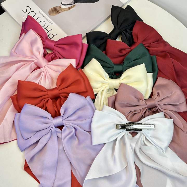 Korean Ribbon Hair Tie Long Bow Hair Cilp Hair Accessories Bowknot