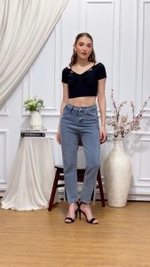 Levine Black Top Croptop Women