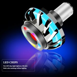 1PCS Motorcycle Warning Lamp Angel Eye Tail Brake Rear Lights LED Motorbike Brake Lamp Flash Strobe Accessories Universal