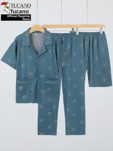 TUCANO | Summer Comfortable Short Sleeve Long Pants Set For Middle Aged And Elderly Men 3 Pieces