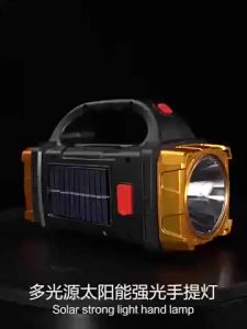 5000mAh Solar LED Flashlight High Power Searchlight Camping Lantern Work Light USB Charging Torch Waterproof Portable Hand Lamp