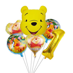 Disney | Winnie The Pooh Theme Childrens Birthday Party Disposable Tableware Party Balloon Scene Layout Gift Bag Baby Christening