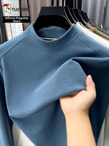 TUCANO | Autumn New Pure Color Half Turtleneck Mens Long Sleeve T-Shirt