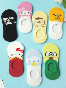 ถุงเท้าเด็กฤดูร้อน ถุงเท้าเรือแบบมองไม่เห็น กันลื่น ลายการ์ตูน ถุงเท้าเด็กผู้ชายและเด็กผู้หญิง ถุงเท้าเด็กแบบบาง ไม่หลุดร่วง