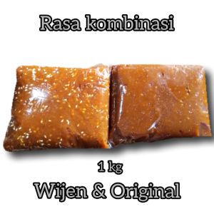 JENANG KETAN GULA JAWA & WIJEN PAKET MIX (500g polos + 500g wijen) | Khas Jawa Tengah makanan siap saji DUA RASA DALAM SATU PAKET RASA ORIGINAL & WIJEN