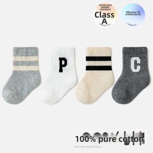 100% Cotton A-Class Children Spring and Summer Sport Socks