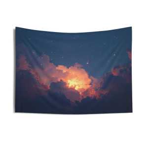 VIKAMA Healing Series Sunset Starry Sky Cloud Tapestry Ins Wind Background Cloth Living Room Decoration Room Decoration