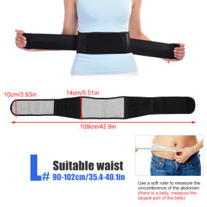 1pc Adjustable Waist Belt Brace Self Heating Magnetic Back Waist Support Belt Lumbar Brace Massage Band