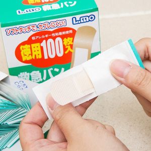 [SG SELLER]100Pcs/Pack L.mo Japan Water Resistant Breathable Band-Aid Bandages - Hemostasis Adhesive First Aid for Kids Children Adult