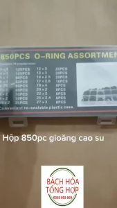 Gioăng cao su chịu nhiệt. Hộp 850pc gioăng cao su nhiều kích thước gioăng sim cao su pcp dùng thay thế cho các loại van