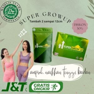 SUPER GROW UP suplemen peninggi badan / kapsul / susu penambah tinggi badan original BPOM permanen /