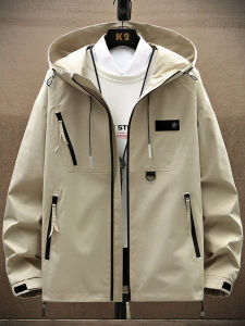 Coat Mens Spring Autumn and Winter Charge Clothes Korean Style Fashion Jacket Ruffle Handsome Casual All-Matching Tops Trendy Trench Coat