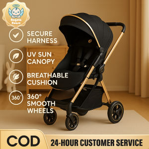 All-in-One Baby Stroller with Detachable Seat & Bassinet | Instant Fold Compact Design for Air Travel | Reclining Seat