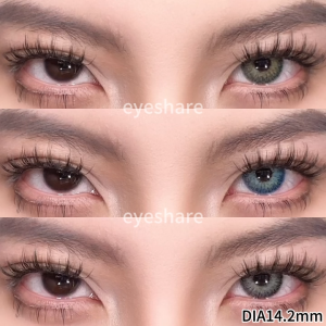 eyeshare kính áp tròng  nâu thiên nhiên đôi mắt to  14.2mm 1 cặp Vận chuyển nhanh