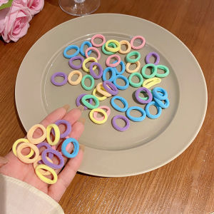 50Pcs Colorful Hair Rope for Children High Elasticity Rubber Hair Ties Girls Small Hair Ring