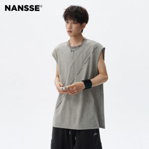 NANSSE | Áo Thun Ngắn Tay In Hình Phong Cách Đường Phố Tie-Dye Phong Cách Retro