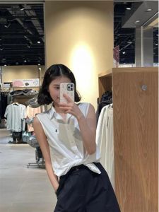 Áo Thun Cổ Polo Không Tay Mùa Hè Thiết Kế Mới Cho Cặp Đôi Phong Cách Thường Ngày Bằng Vải Cotton Không Tay Cổ Polo Thương Hiệu Nhỏ