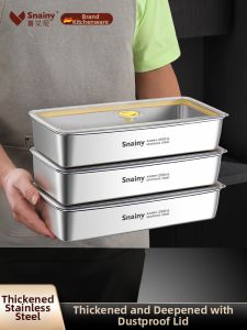Snainy | Food Grade Stainless Steel Preparation Tray With Lid