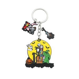 Bandai | The Nightmare Before Christmas Keychain Sally Jack Skellington Halloween Keyrings Car Key Holder for Couple Gifts
