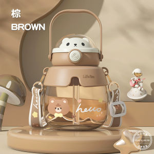 Large Capacity Straw Cup JOJOS L. PD. Summer High Aesthetic Value Water Cup Cute round Cylinder Shape PC Material Leakproof Design