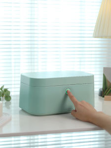 Fingerprint Lock Jewelry Box Large Capacity Storage Case Gold Earrings Secure Lock Organizer for Rings Necklaces And Bracelets