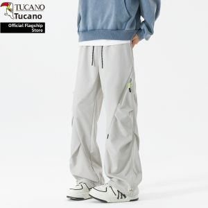 TUCANO | Spring Summer Loose Straight Black Work Pants Large Size