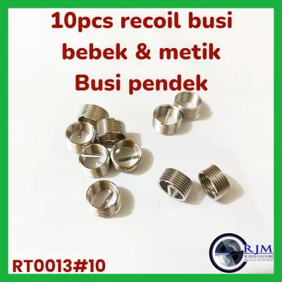 10pcs recoil busi pendek m10x1.0 1D recoil busi bebek dan metik supra grand mio beat dll