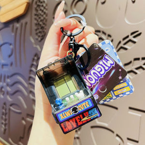Creative Arcade Game Car Keychain Student Children Cartoon School Bag Pendant Small Gift Playable Street Machine Key Holder